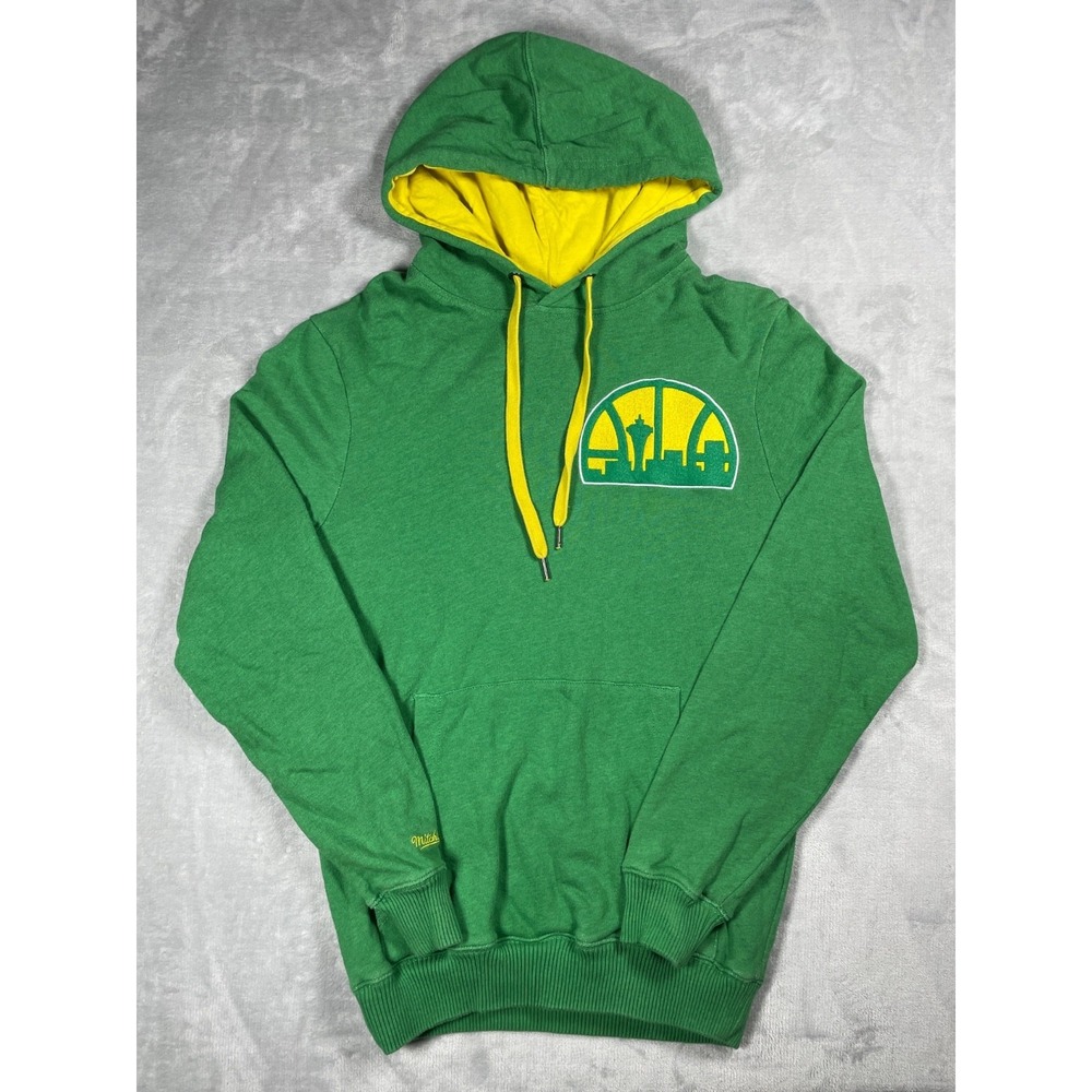 Mitchell & Ness Seattle SuperSonics Hoodie Men's Small Green NBA Pullover